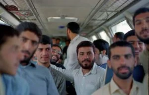 رزمندگان مخابراتی در اتوبوس مشهد