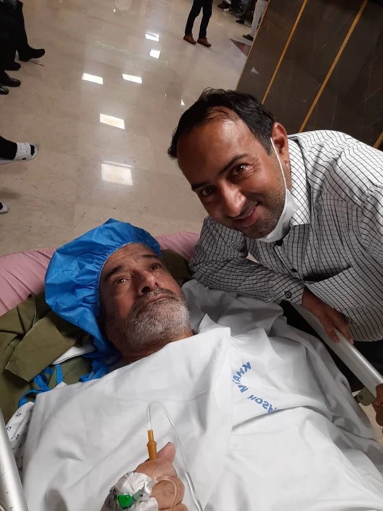 عمل جراحی جانباز ۶۰ درصد دفاع مقدس آقای مرتضی (مقداد) غلامی فشارکی